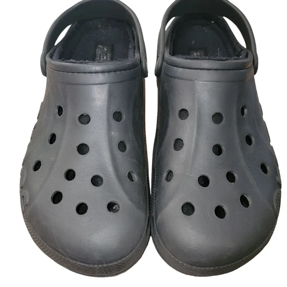 Crocs Men's Baya Clog,  Lined Graphite black size 10